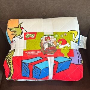 Dr. Seuss Grinch Comforter Quilt & shams Full/Queen NWT THE Grinch